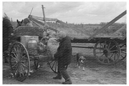 Farm Supply Unloading Near Northome Minnesota 1937 - Available at KNOWOL