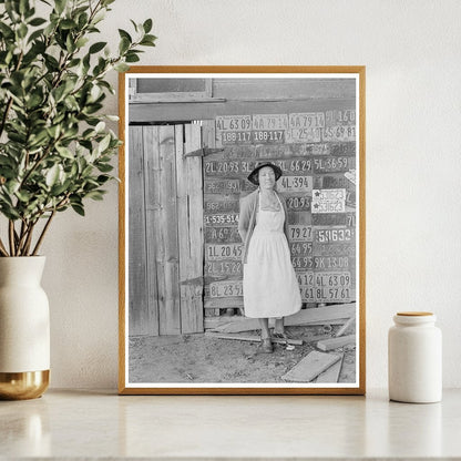 Farm Woman by Barn Door Tulare County California 1938 - Available at KNOWOL