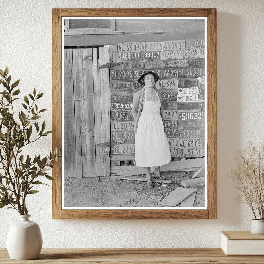 Farm Woman by Barn Door Tulare County California 1938 - Available at KNOWOL