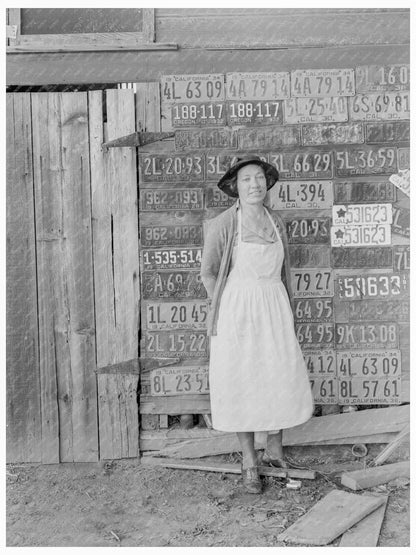 Farm Woman by Barn Door Tulare County California 1938 - Available at KNOWOL