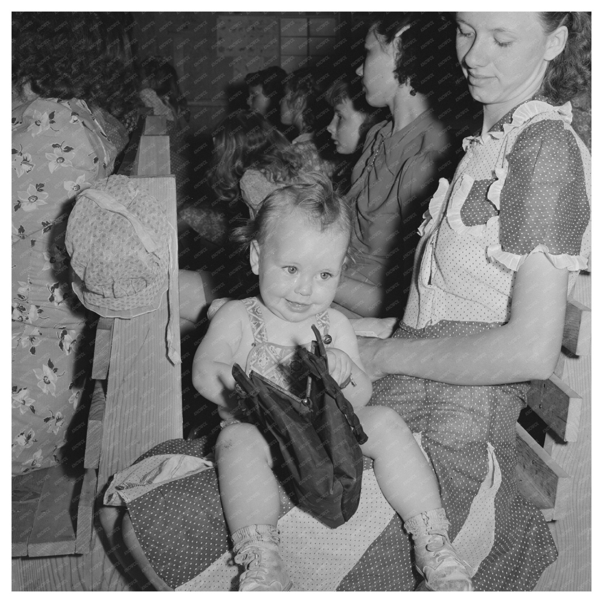 Farm Workers Wife and Daughter at School Program 1941 - Available at KNOWOL