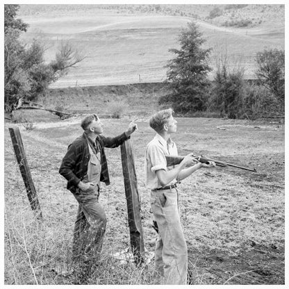 Farmer and Boy in Jackson County Oregon 1939 - Available at KNOWOL