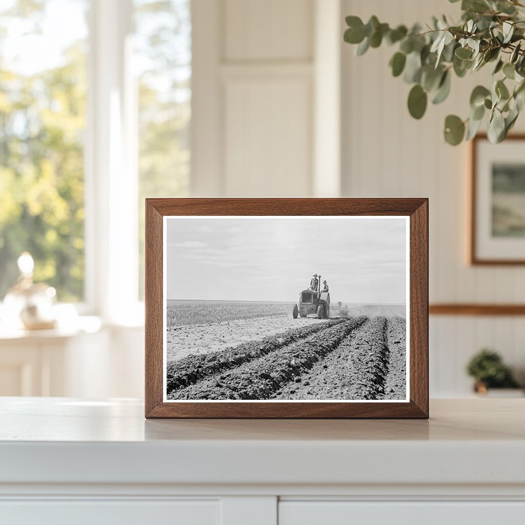 Farmer and Son on Tractor in New Mexico 1938 - Available at KNOWOL