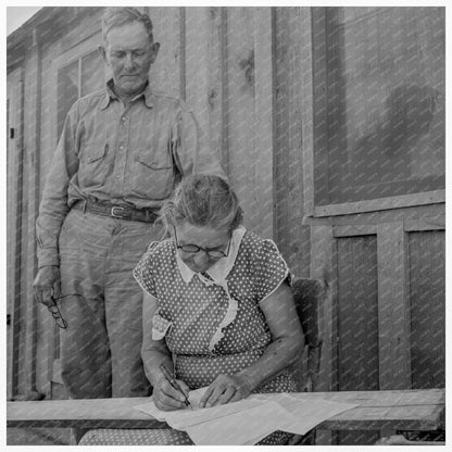 Farmer and Wife with Loan in Cow Hollow Oregon 1939 - Available at KNOWOL