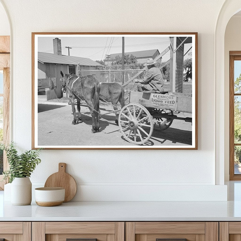 Farmer at Liquid Feed Station Owensboro Kentucky 1938 - Available at KNOWOL