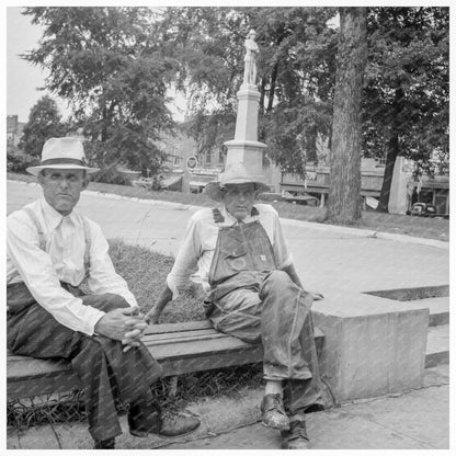 Farmer by Confederate Monument Roxboro NC July 1939 - Available at KNOWOL