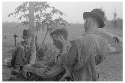 Farmer Cuts Brothers Hair in Missouri 1938 - Available at KNOWOL