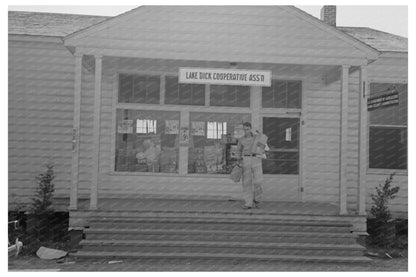 Farmer Exiting Store in Lake Dick Arkansas 1938 - Available at KNOWOL