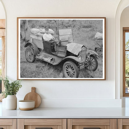 Farmer in Broken Ford Truck Amite City Louisiana 1938 - Available at KNOWOL