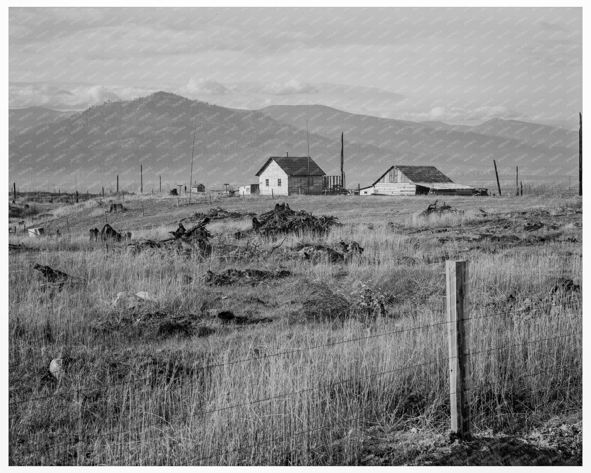 Farmer in Priest River Valley Idaho 1939 - Available at KNOWOL