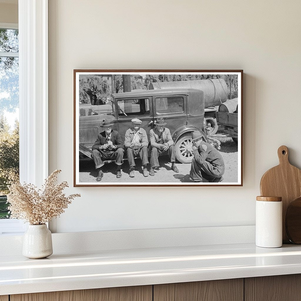 Farmer in Wagon at Liquid Feed Station Owensboro 1938 - Available at KNOWOL