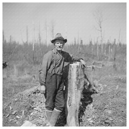 Farmer Lon Allen in Iron River Michigan May 1937 - Available at KNOWOL