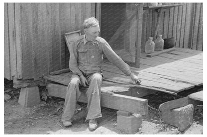 Farmer on Porch in New Madrid County May 1938 - Available at KNOWOL