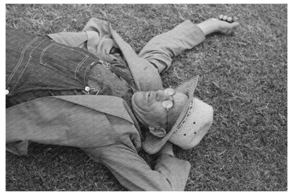 Farmer Resting at National Rice Festival Crowley 1938 - Available at KNOWOL