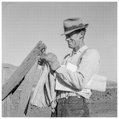 Farmer Retrieving Morning Mail Gem County Idaho 1939 - Available at KNOWOL