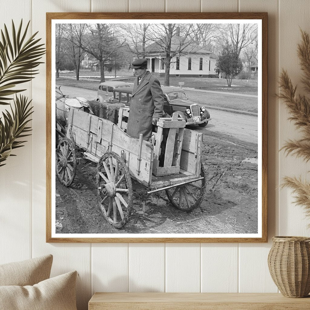 Farmer with Calf in Aledo Illinois March 1937 - Available at KNOWOL