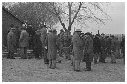 Farmers at Aledo Auction Lunch Shed November 1936 - Available at KNOWOL