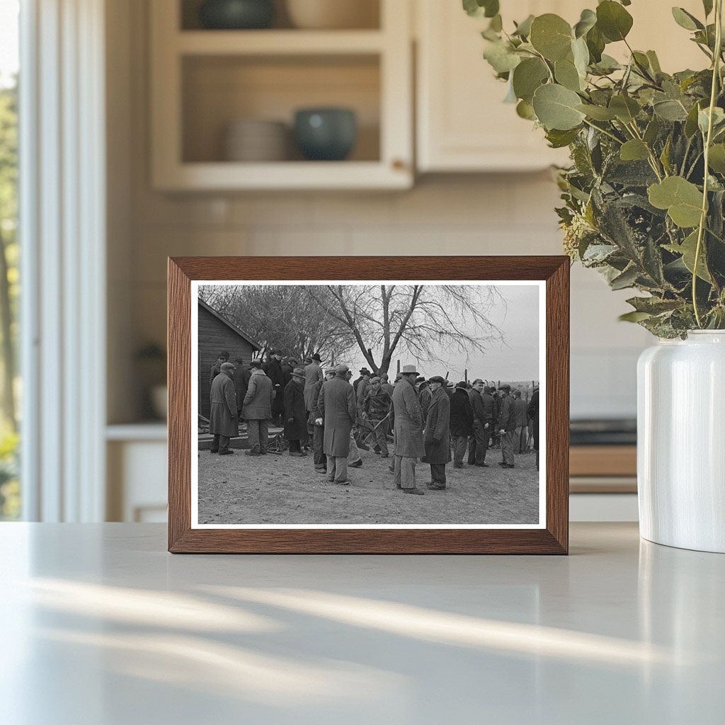 Farmers at Aledo Auction Lunch Shed November 1936 - Available at KNOWOL