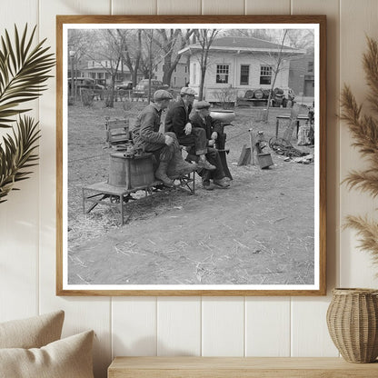 Farmers at Aledo Illinois Sales Pavilion March 1937 - Available at KNOWOL