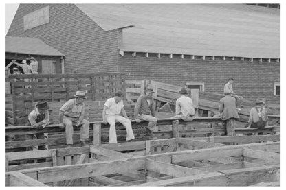 Farmers at Cattle Auction in Sikeston Missouri May 1938 - Available at KNOWOL