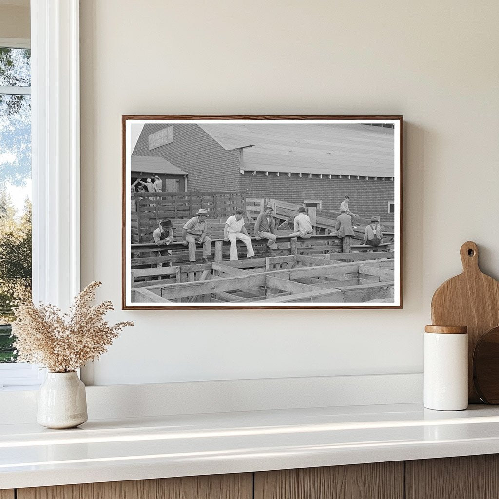 Farmers at Cattle Auction in Sikeston Missouri May 1938 - Available at KNOWOL