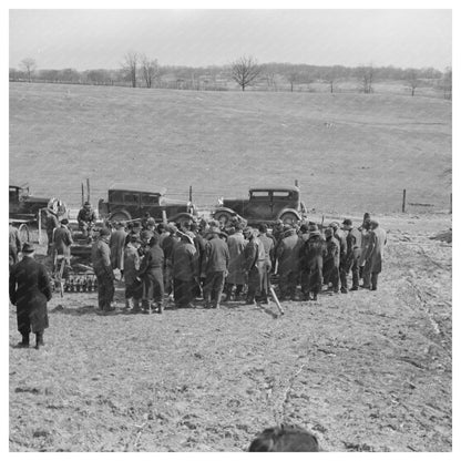 Farmers at Frank Sheroan Sale Montmorenci Indiana 1937 - Available at KNOWOL