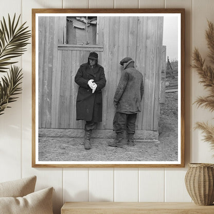 Farmers at Frank Sheroans Farm Sale February 1937 - Available at KNOWOL