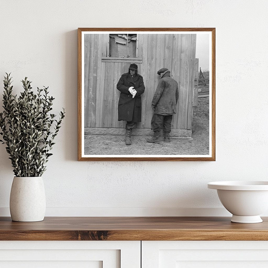 Farmers at Frank Sheroans Farm Sale February 1937 - Available at KNOWOL