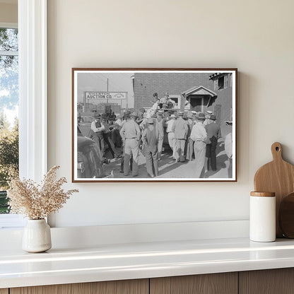 Farmers at Peach Auction Sikeston Missouri May 1938 - Available at KNOWOL