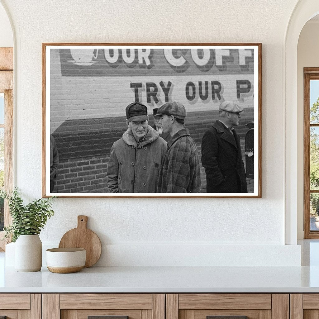 Farmers at Street Corner Williston North Dakota 1937 - Available at KNOWOL