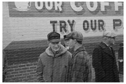 Farmers at Street Corner Williston North Dakota 1937 - Available at KNOWOL