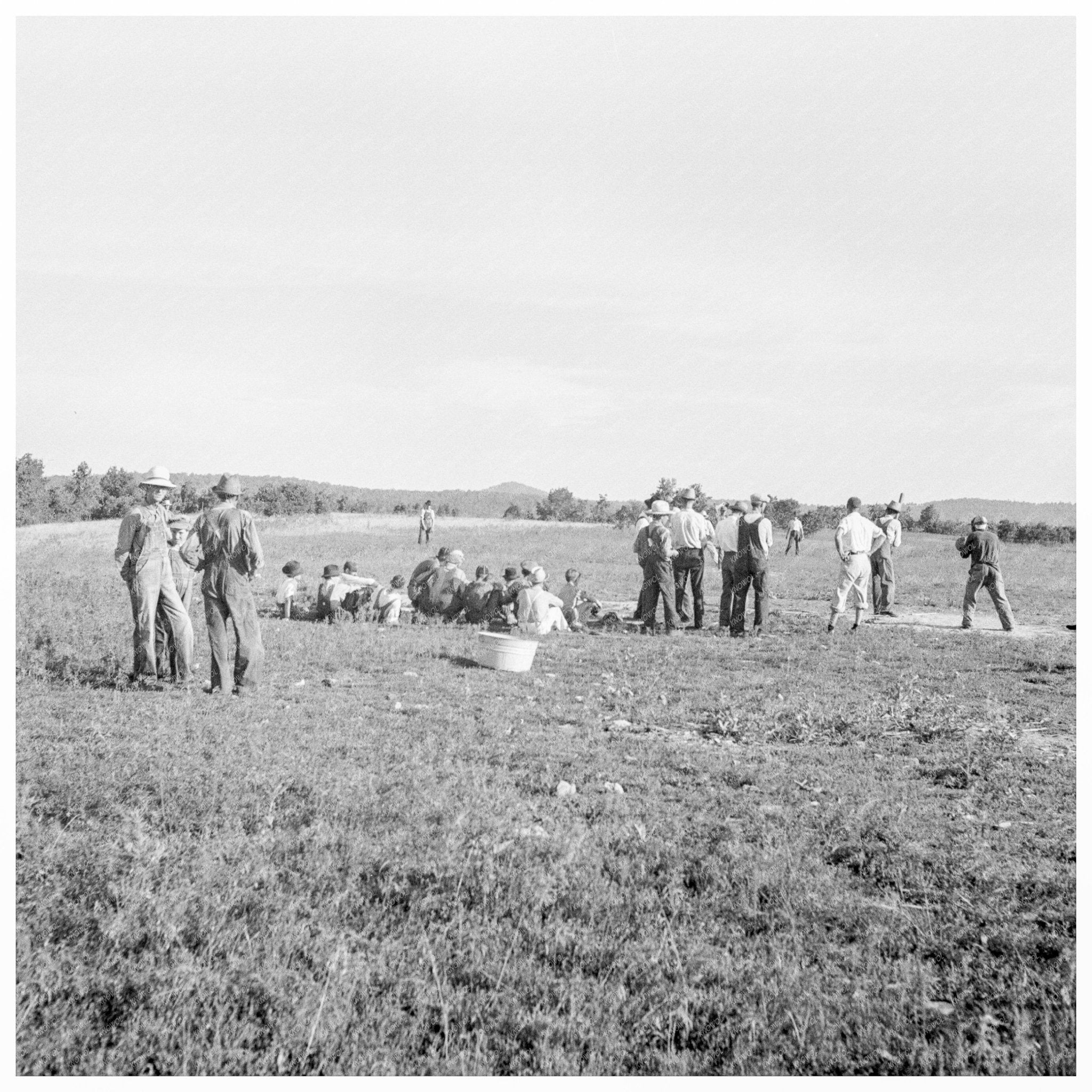 Farmers Baseball Game in Arkansas August 1938 - Available at KNOWOL