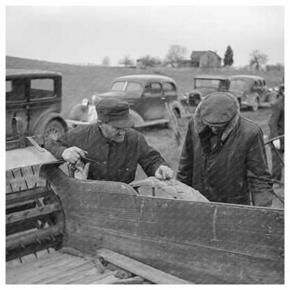 Farmers Closing Sale at Sheroans Farm Indiana February 1937 - Available at KNOWOL