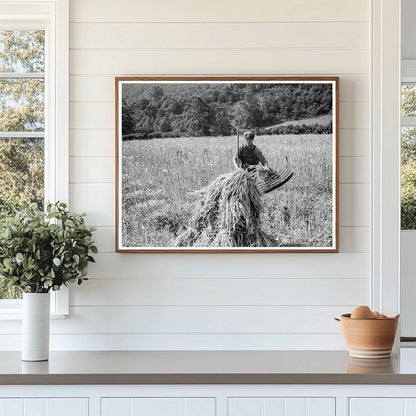 Farmers Cradling Wheat in Virginia 1936 - Available at KNOWOL