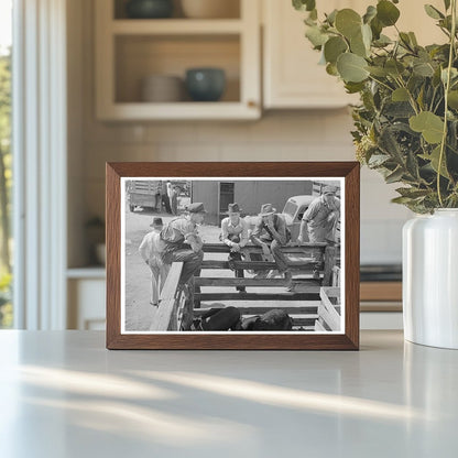 Farmers Examining Livestock Auction Sikeston Missouri 1938 - Available at KNOWOL