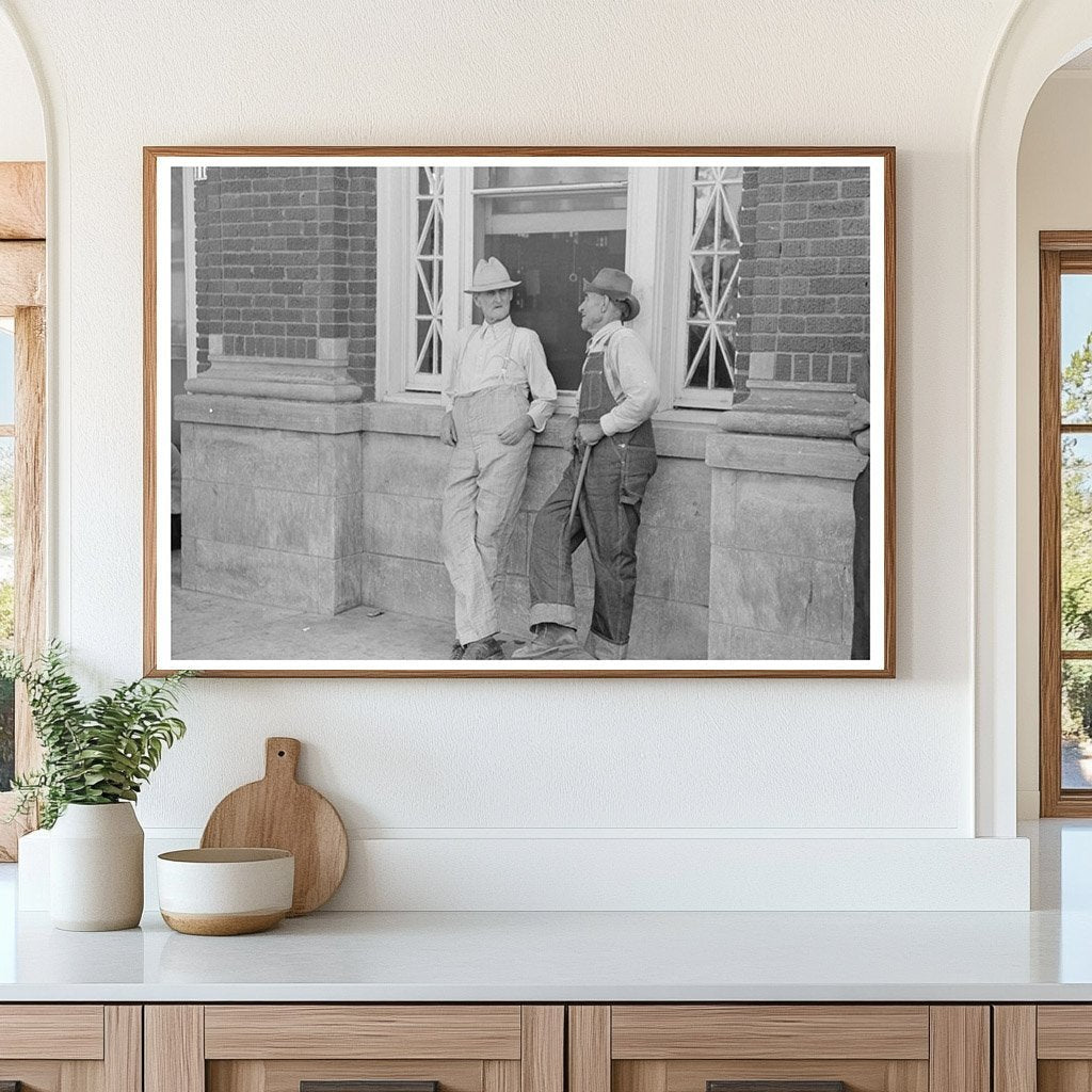 Farmers in Front of Bank Steele Missouri August 1938 - Available at KNOWOL