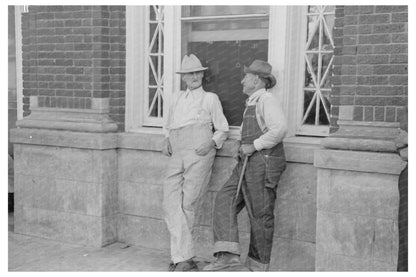 Farmers in Front of Bank Steele Missouri August 1938 - Available at KNOWOL