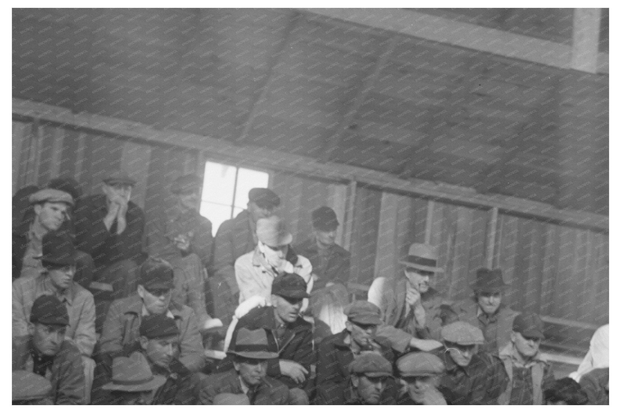 Farmers in Livestock Sales Hall Ames Iowa 1936 - Available at KNOWOL