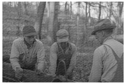 Farmers Sawing Wood for Fuel Aledo Illinois November 1936 - Available at KNOWOL