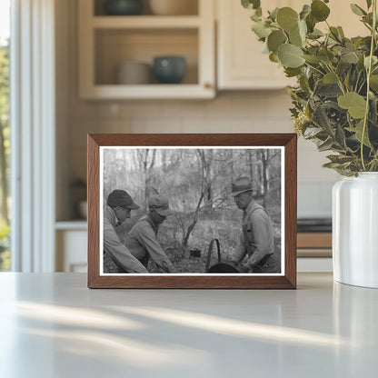 Farmers Sawing Wood for Fuel in Aledo Illinois 1936 - Available at KNOWOL