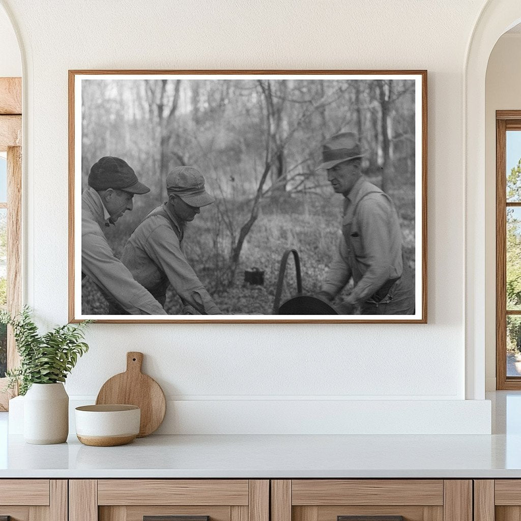 Farmers Sawing Wood for Fuel in Aledo Illinois 1936 - Available at KNOWOL