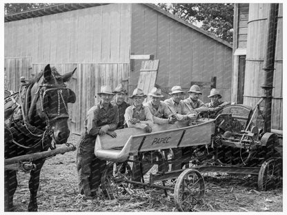 Farmers Using Cooperatively Owned Ensilage Cutter 1939 - Available at KNOWOL