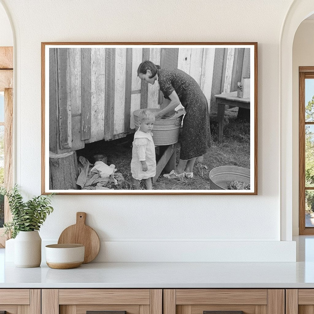 Farmers Wife Washing Clothes Morganza Louisiana 1938 - Available at KNOWOL