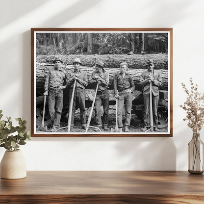 Farmers with Logs at Ola Sawmill Idaho 1939 - Available at KNOWOL