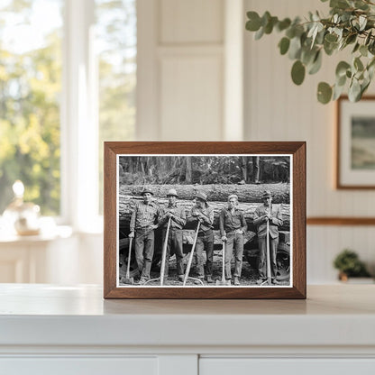 Farmers with Logs at Ola Sawmill Idaho 1939 - Available at KNOWOL