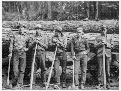 Farmers with Logs at Ola Sawmill Idaho 1939 - Available at KNOWOL