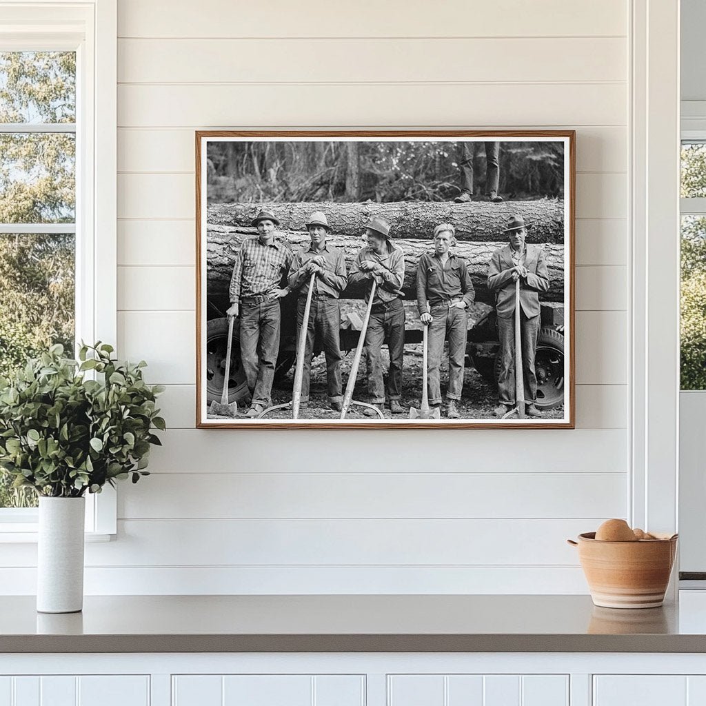 Farmers with Logs in Gem County Idaho October 1939 - Available at KNOWOL