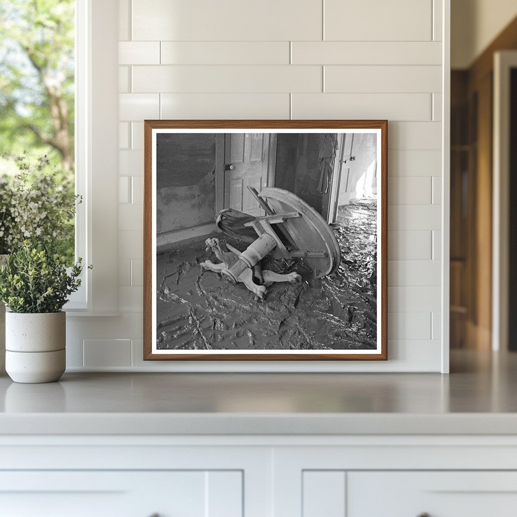 Farmhouse Interior Posey County Indiana Flood February 1937 - Available at KNOWOL