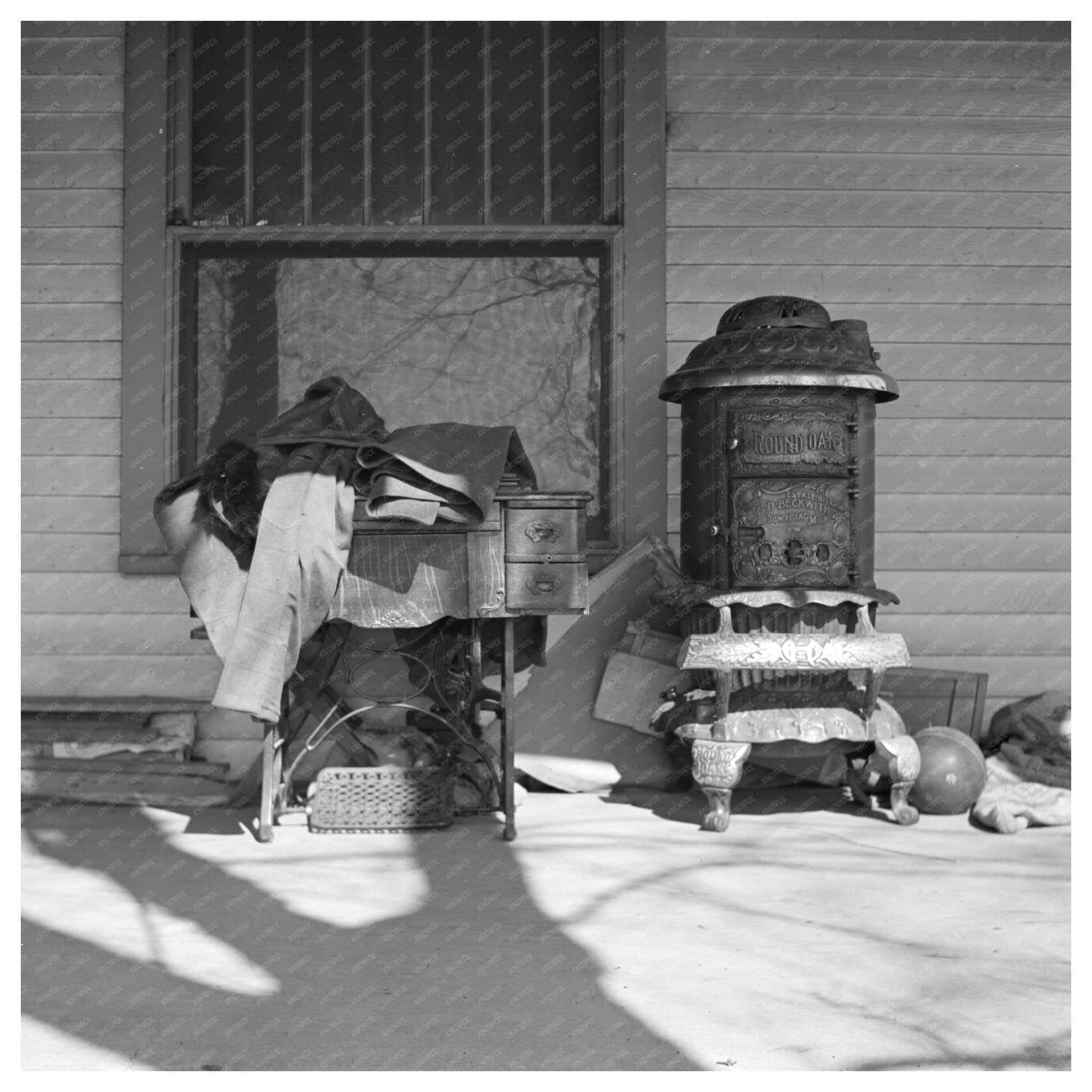 Farmhouse Move by Tenant Farmer in Indiana February 1937 - Available at KNOWOL