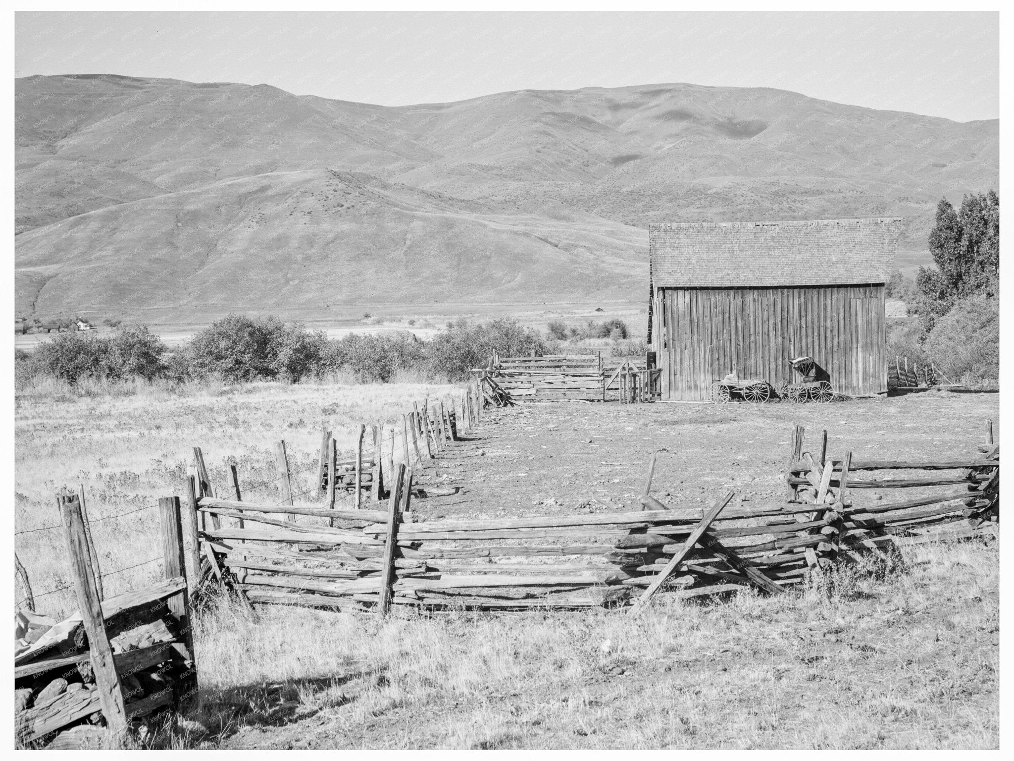 Farmyard in Squaw Creek Valley Idaho 1939 - Available at KNOWOL